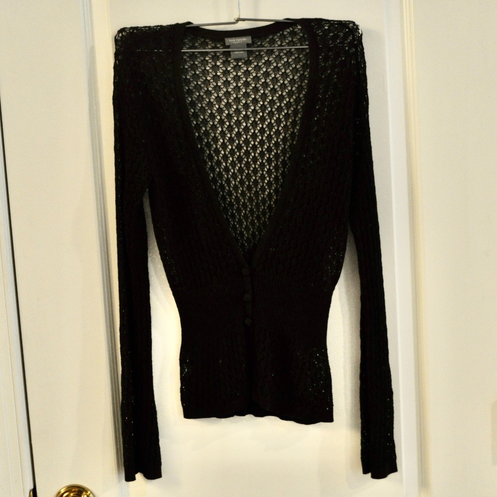 Ann Taylor Petite Brown knit cardigan